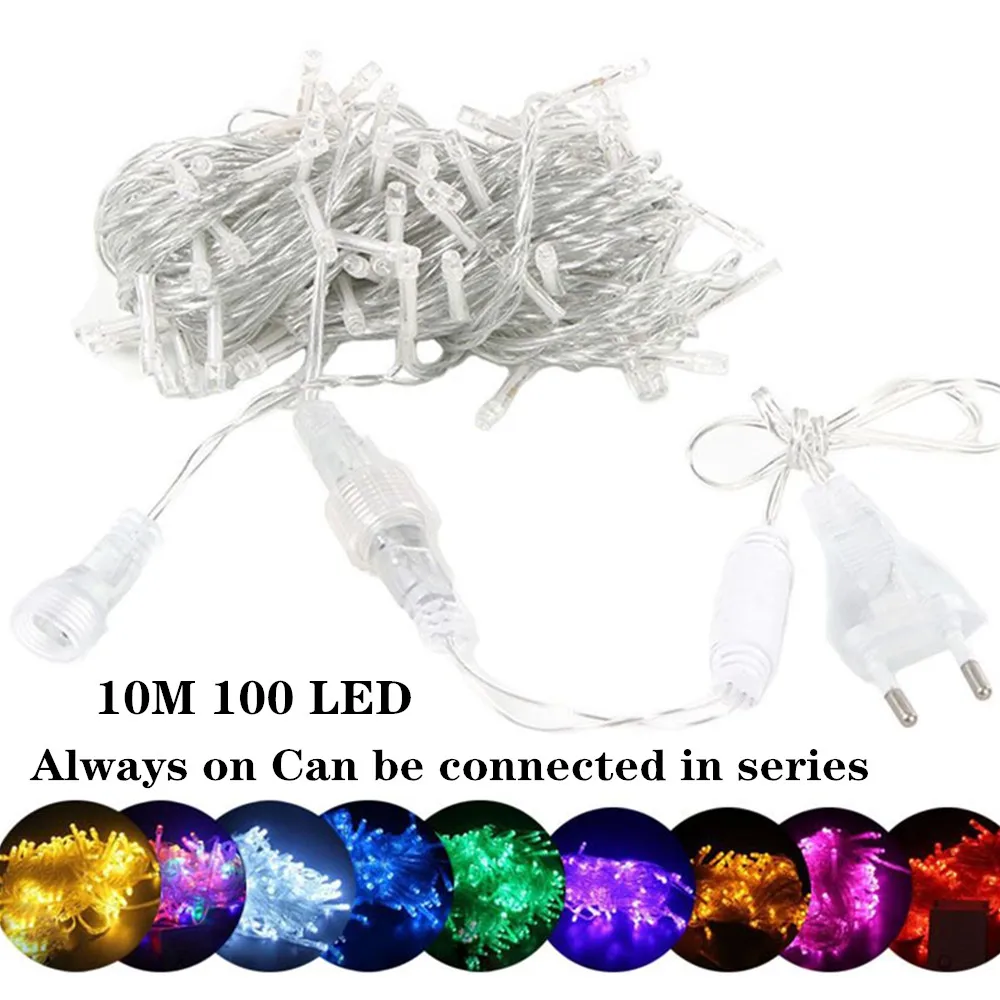 

Christmas Lights Outdoor Icicle Fairy String Lights Constantly Brightness Garland Decors for Roof House Garden Corridor EU Fork