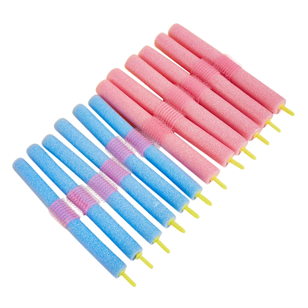 12Pcs Hair Curling Rod Hair Rollers DIY Spiral Hair Foam Curler Rod Soft Twist-Flex Hair Curlers Rods Heatless for Hair Styling