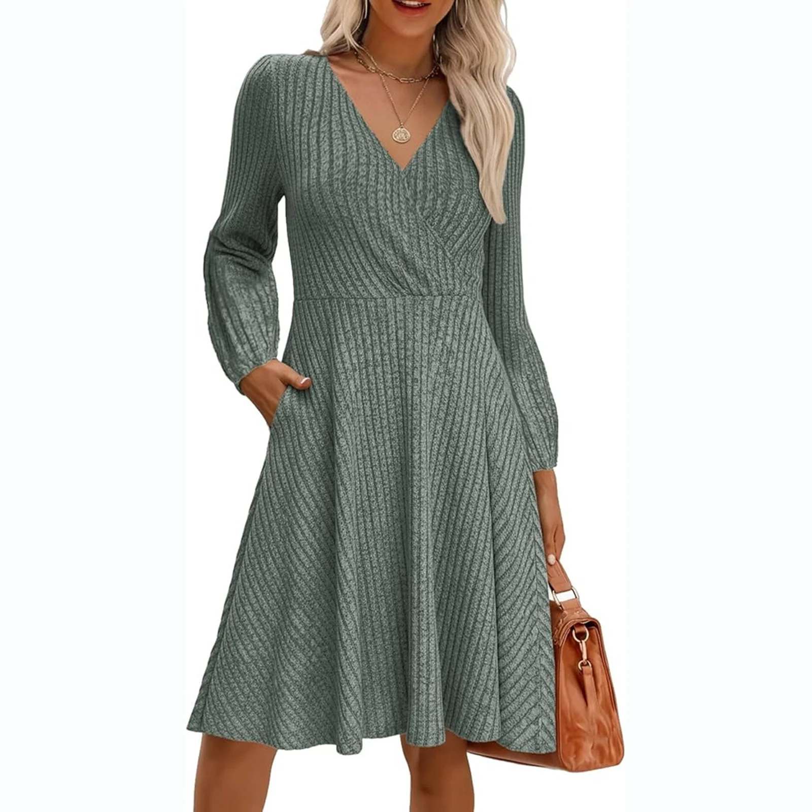 Versatile High-Waisted Solid Color Short Skirt Dresses Plus Size Dresses For Spring Maxi Dresses Casual Dresses Vestidos Largos