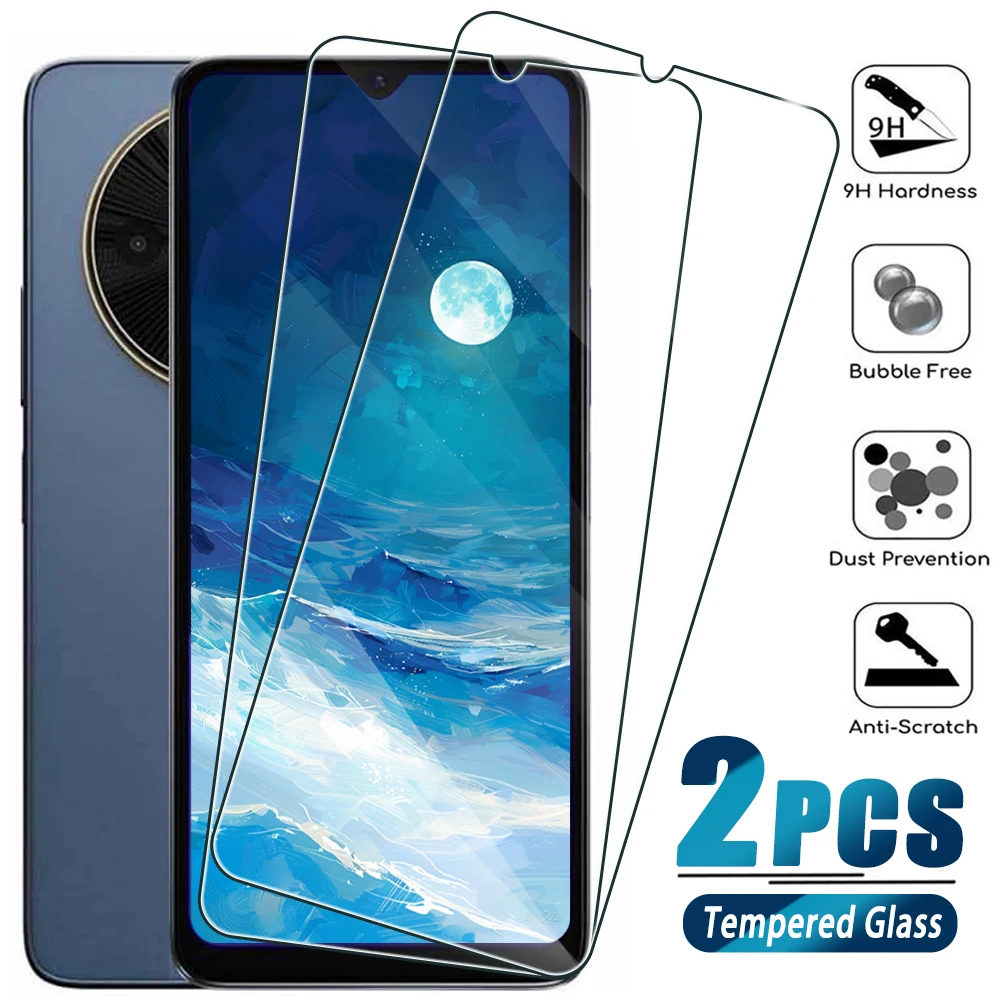 2Pcs Tempered Glass For Xiaomi Poco C61 C55 C50 C40 C31 C3 Screen Protector Film for Xiaomi Poco F3 F4 GT F5 Pro