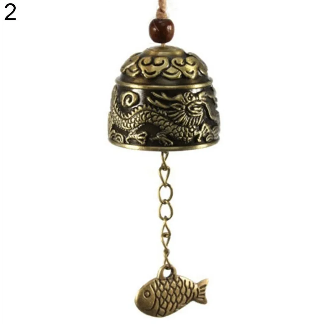 Hanging Wind Chime Bell Hemp Rope Traditional Zinc Alloy 1pcs 27cm Handmade Blessing Chinese Decorate Height 4cm