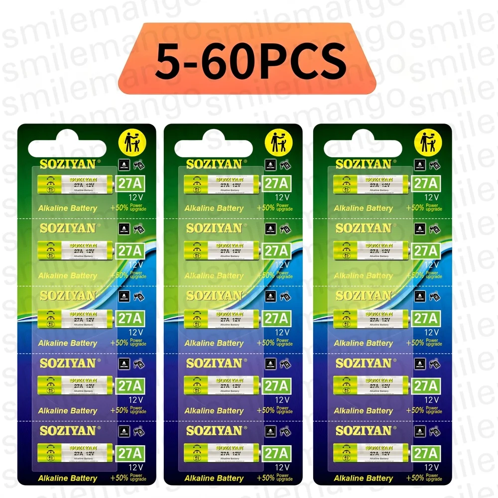 27A Alkaline Battery 12V - Long Lasting,High Capacity for Doorbell,Remote Control,Gamepad,Toys-27AE/LR27/G27A - Long Shelf Life