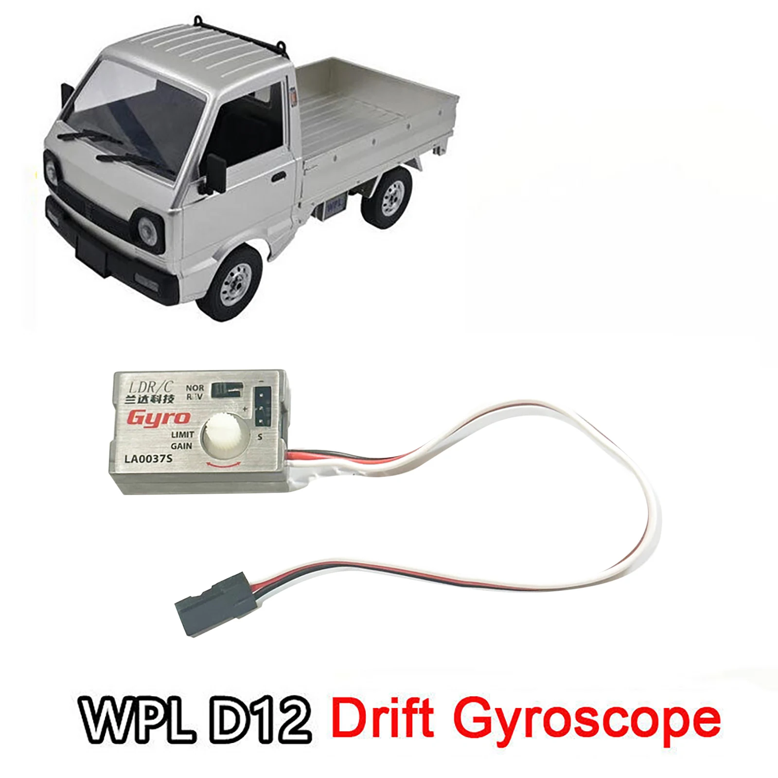 Giroscópio de carro em escala completa, durável, peças modificadas, kits de montagem fáceis para modelo rc, minivan, caminhão de deriva wpl d12