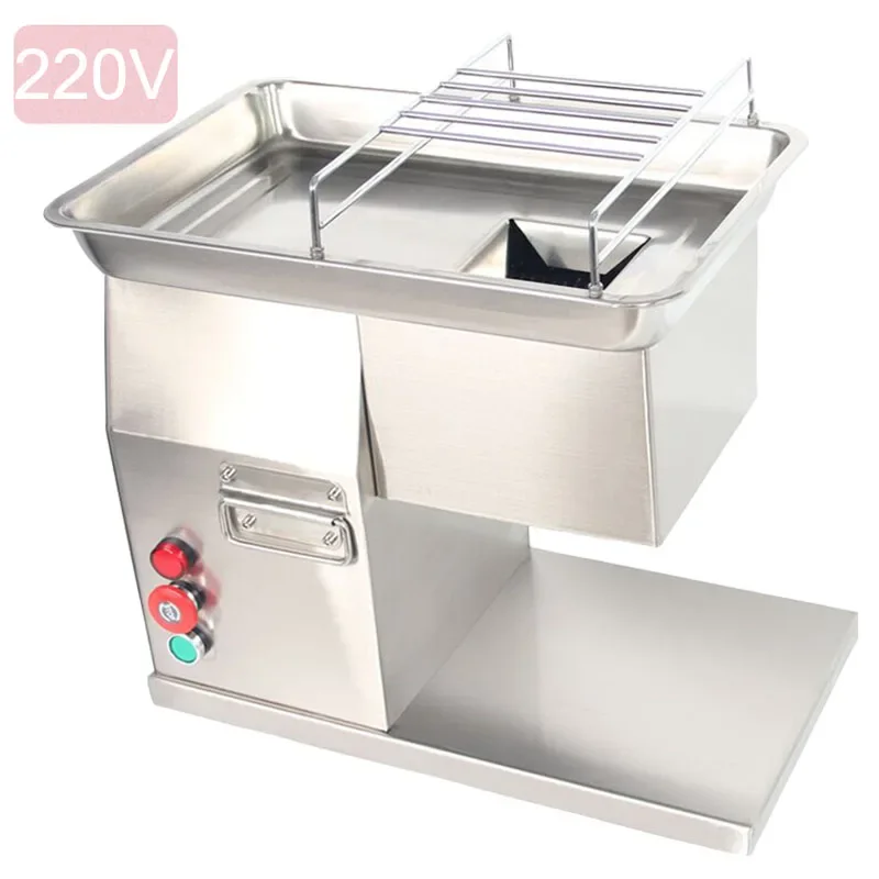 Commercial Tabletop Electric Stainless Steel Meat Slicer, Catering Meat Cutting Machine