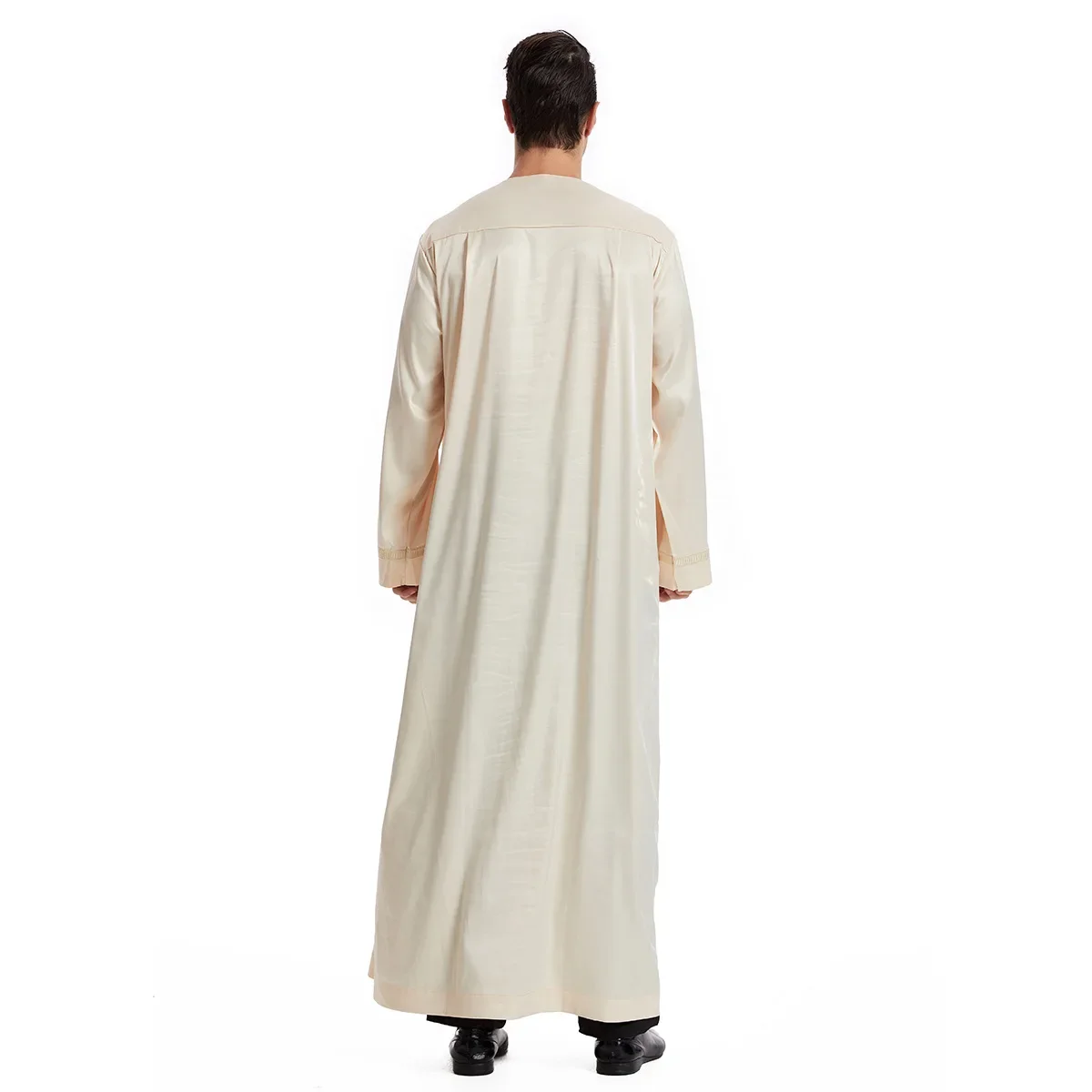 Thobe à manches longues Jubba pour hommes, Kaftan, Arabe, Abaya, Dubaï, Vêtement de prière de l'Aïd, Turquie, Ramadan, Robe longue, Vêtements de mode musulmane, 2024