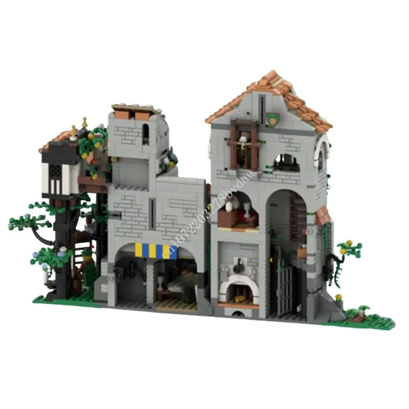 1998 PCS MOC Medieval Castle Building Block Model Forest Castle Technical Brick DIY Assembly Set Toy For Child Holiday Gift