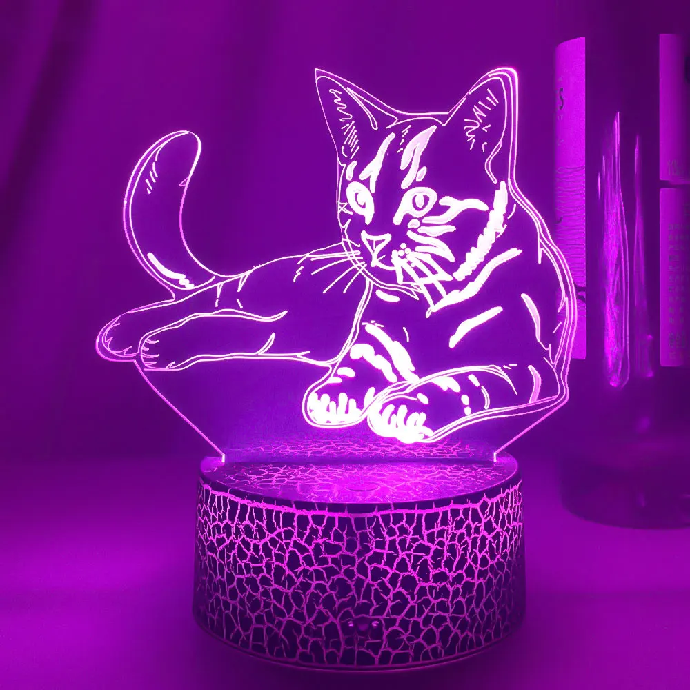 

3D Lamp Animal Lava Black LED Night Lights Neon Sign Lamp Xmas Christmas Decoration for Home Bedroom Birthday Decor Wedding Gift