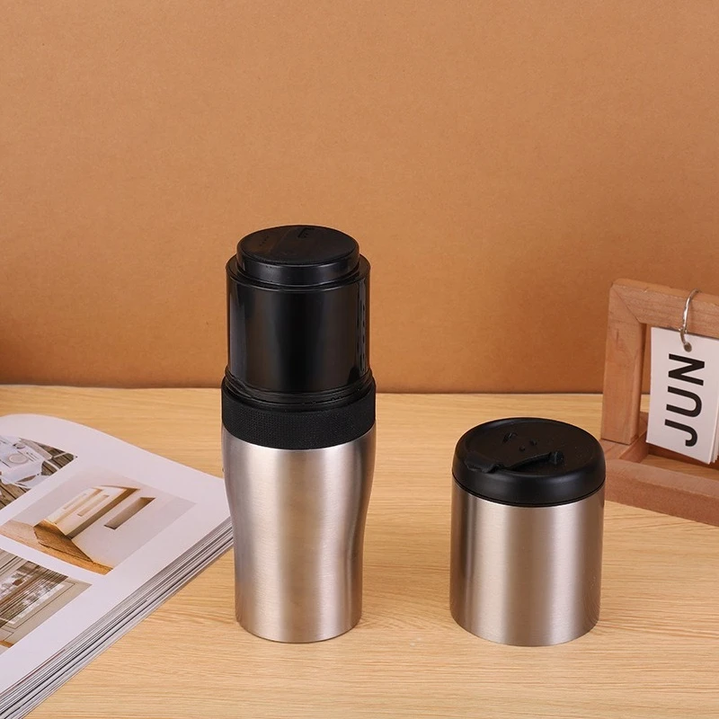 Simple portable coffee machine grinding beans integrated electric grinding American extraction home portable camping hand cup