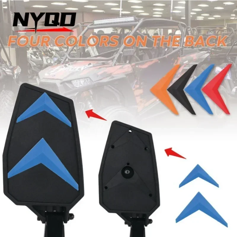 Accesorios UTV, espejo lateral para vehículo de gran angular de tres colores modificado, espejo retrovisor UTV