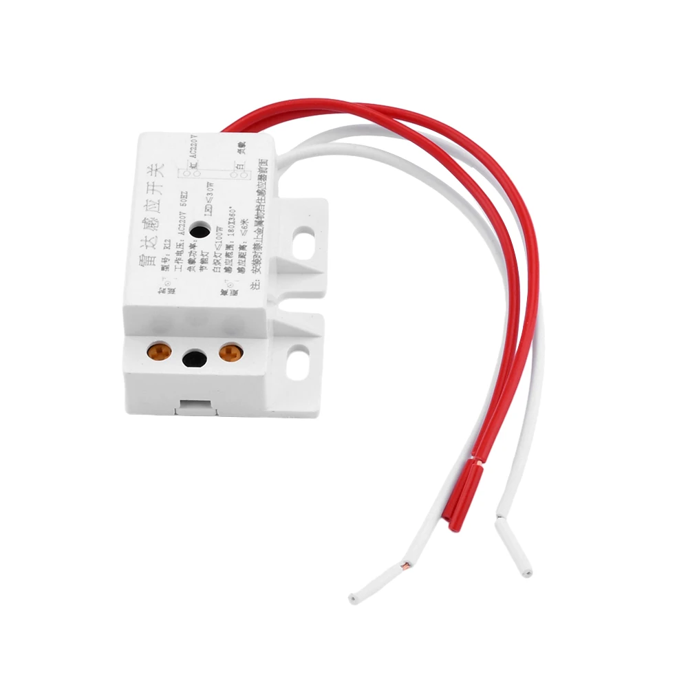AC 220V 50Hz Auto Infrared Human Sensor Switch PIR Microwave Radar Body Motion Sensor Module Adjustable For Time Distance Range
