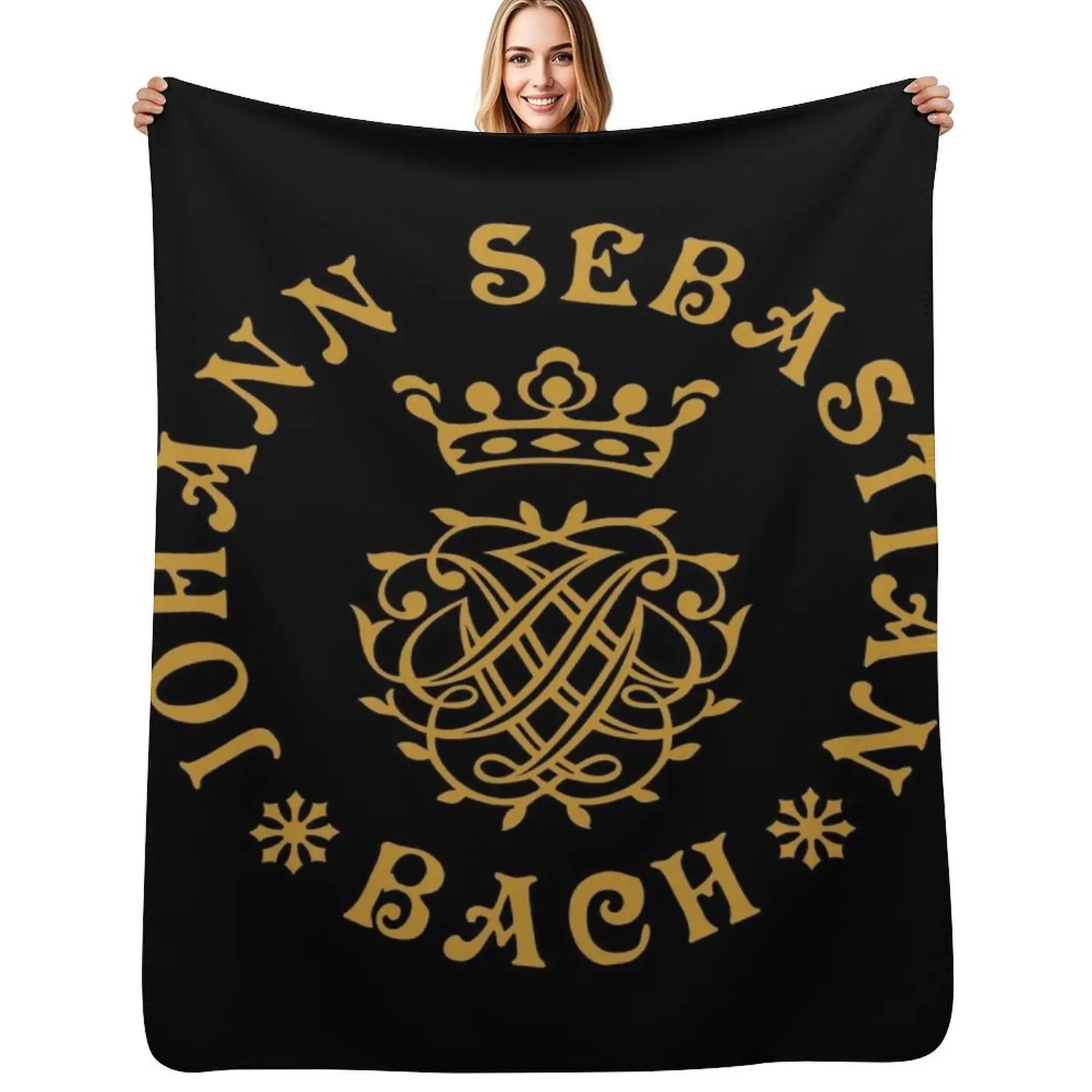 Johann Sebastian Bach - Monogram - 01 Throw Blanket Warm Throw Blanket Gift for Anniversary