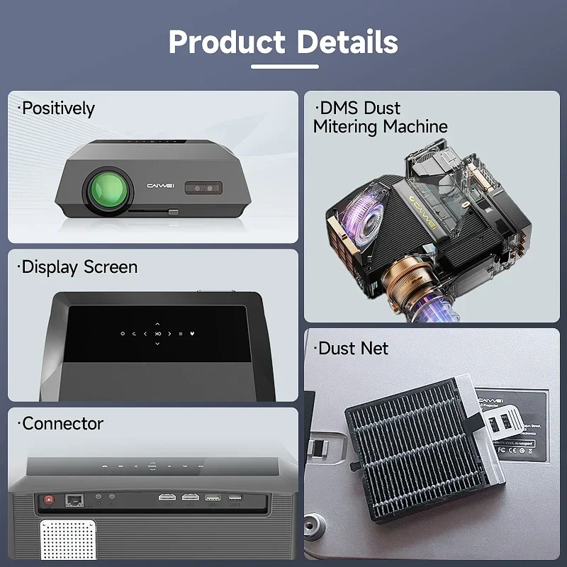 2026  Smart Home Theater Projector  LCD LED Projectors WIFI 4K Full HD Wireless Bluetooth