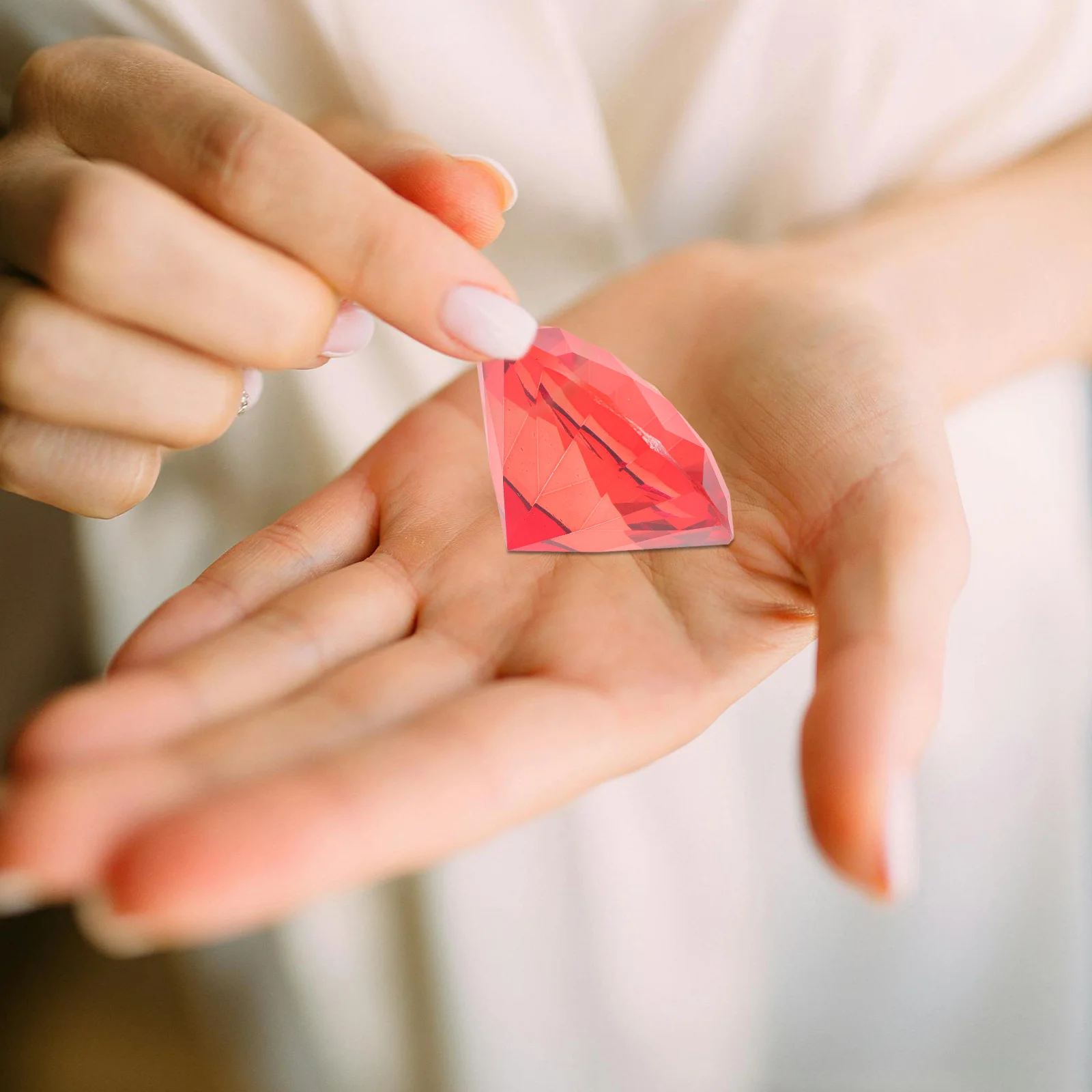 

60Mm Crystal Diamond Decorative Craft Faux Stone for Bridal Shower Home Party Elegant Room Atmosphere Faux Diamond