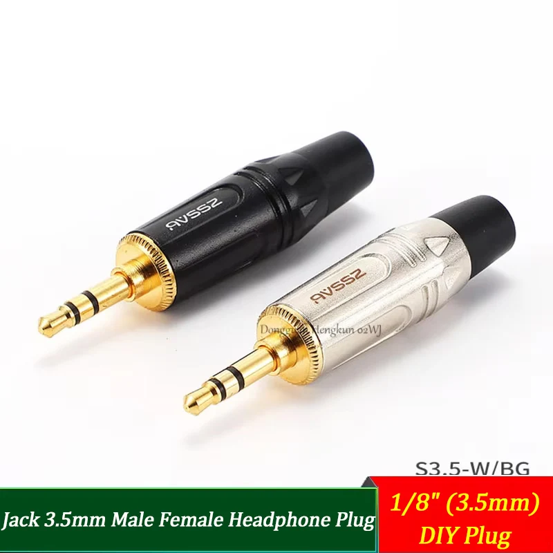 3.5mm Male Female Headphone Jack Adapter Plug, 6.5mm Stereo Audio Connector for Laptop Mobile Phone Amplifier Speaker DIY
