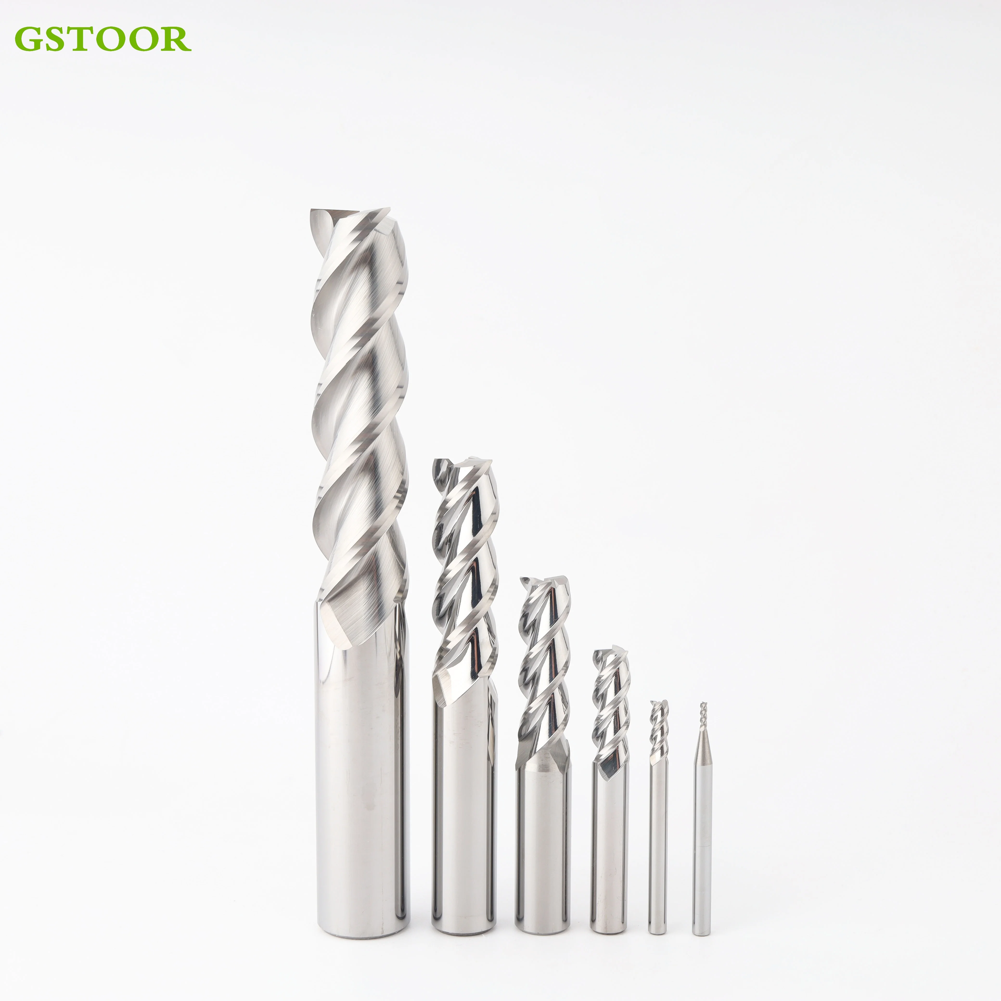 Fresatura HRC55 3 Lama in acciaio al tungsteno per fresa in lega di alluminio CNC Maching fondo piatto sgrossatura frese strumenti