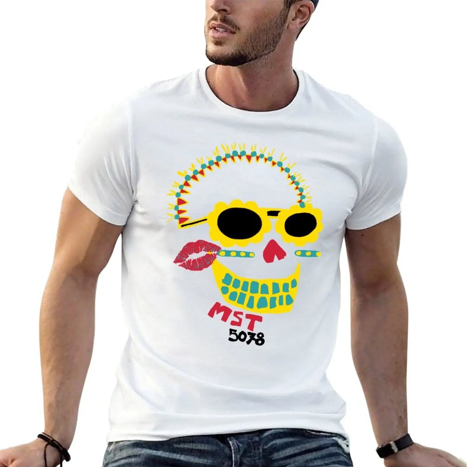 MST 5078 skull T-Shirt man t shirts graphic t shirts for man graphic tees cotton t shirts high quality T-shirt