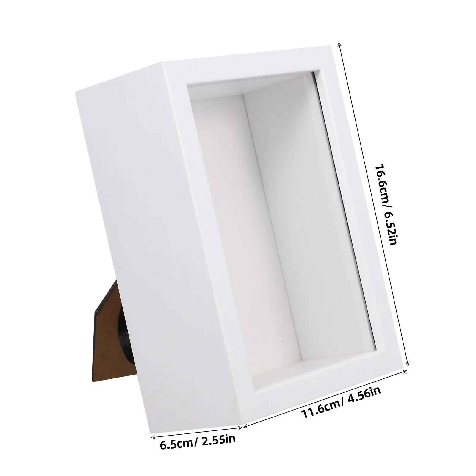 White Specimen Display Frame Handmade Wooden Photo Keepsake Box Rustic Glass Window Shadow Display Box for Dried Flowers Insect
