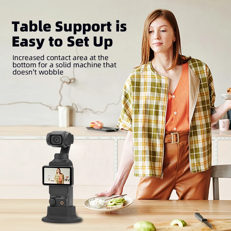 

BRDRC Silicone Base For DJI Osmo Pocket 3 Camera Dock Desktop Anti-skid Fixed Extension Base Stand Quick Release Accessories