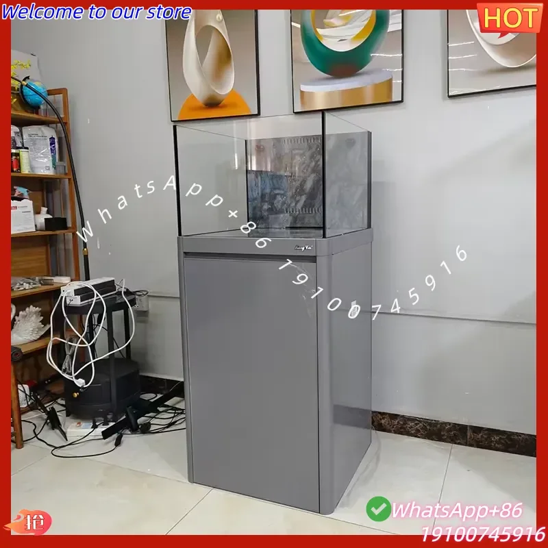 2026Hot 60CM Glass Square/Rectangle Fish Tank Aquarium Complete Set 280L Eco-Friendly Ultra Quiet Lightweight Custom Size