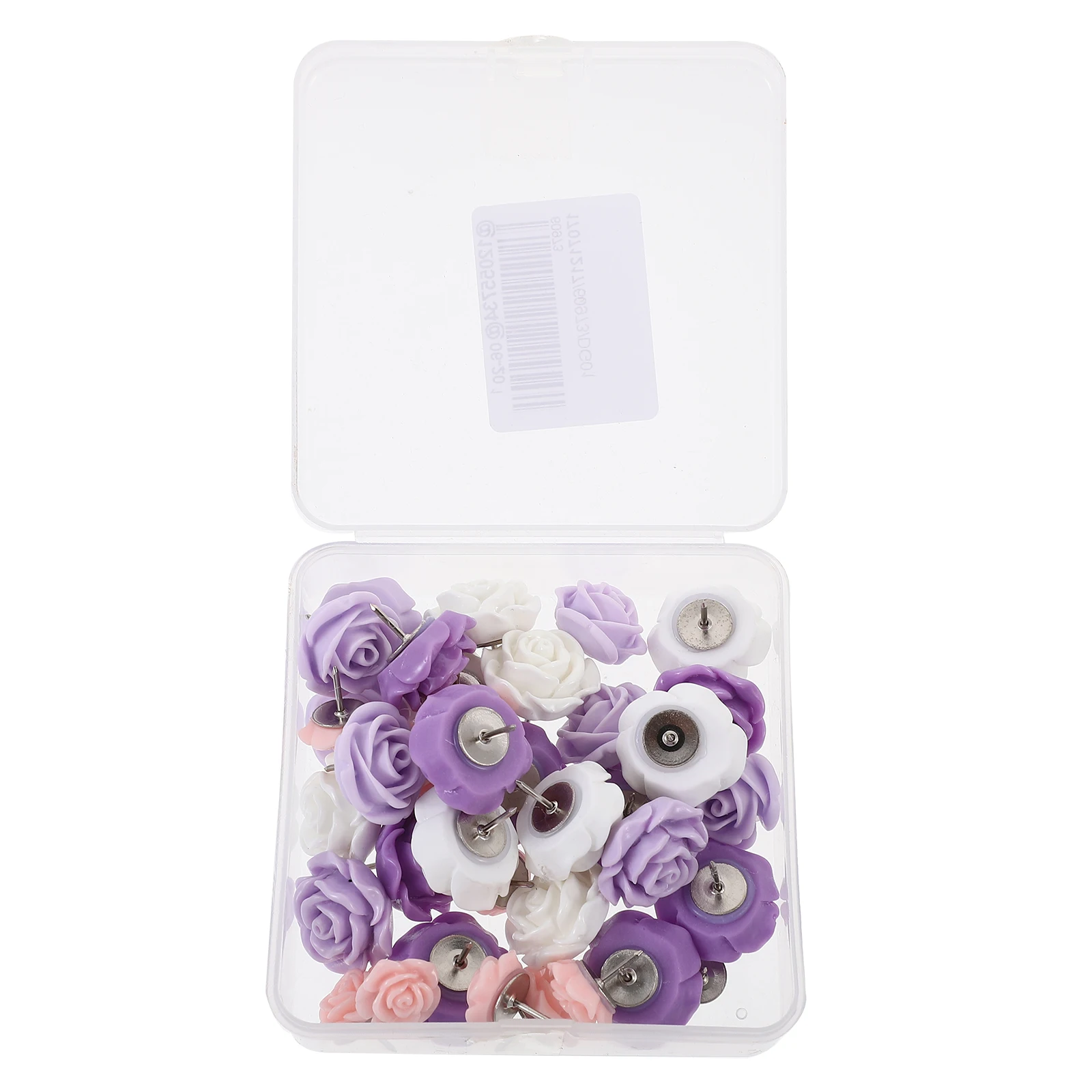 

40pcs Resin Rose Pushpins Thumb Tacks Multifunction Daily Use Cork Board Accessories Convenient Replaceable Compact