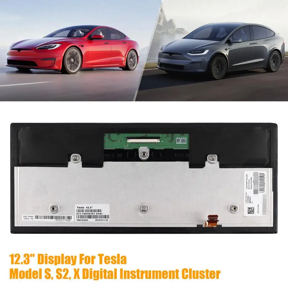 12.3 Inch 1920x720P LG LCD Module Screen LA123WF1(SL)(01) for Tesla Model X Model S S2 GEN2 Digital Instrument Panel Repair Replacement Display 2012 2013 2014 2015 2016 2017 2018