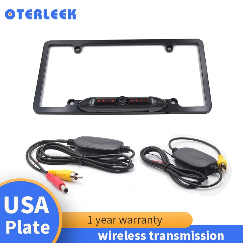 

Wireless US License Plate Frame Car Rear View Camera Mount 8 IR Led Night Vision Backup Camera Reverse camera for toyota skoda