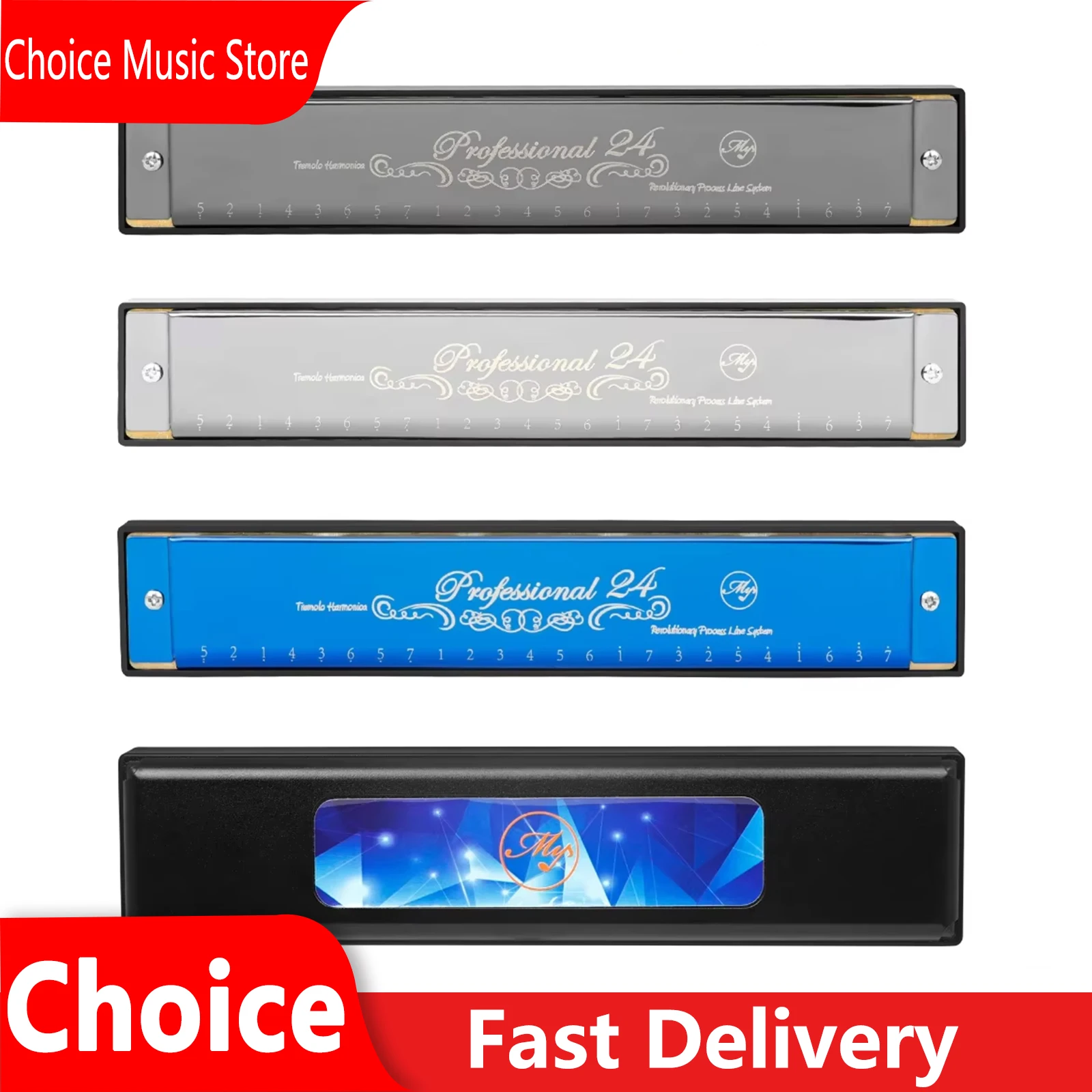 24 Holes Harmonica …