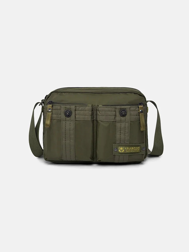 Voluntário Bolsas de Ombro para Homens 2023 Nova Moda Sólida Oxford pano Ao Ar Livre Multi-bolso de Viagem Casual Crossbody Sacos 1740-04