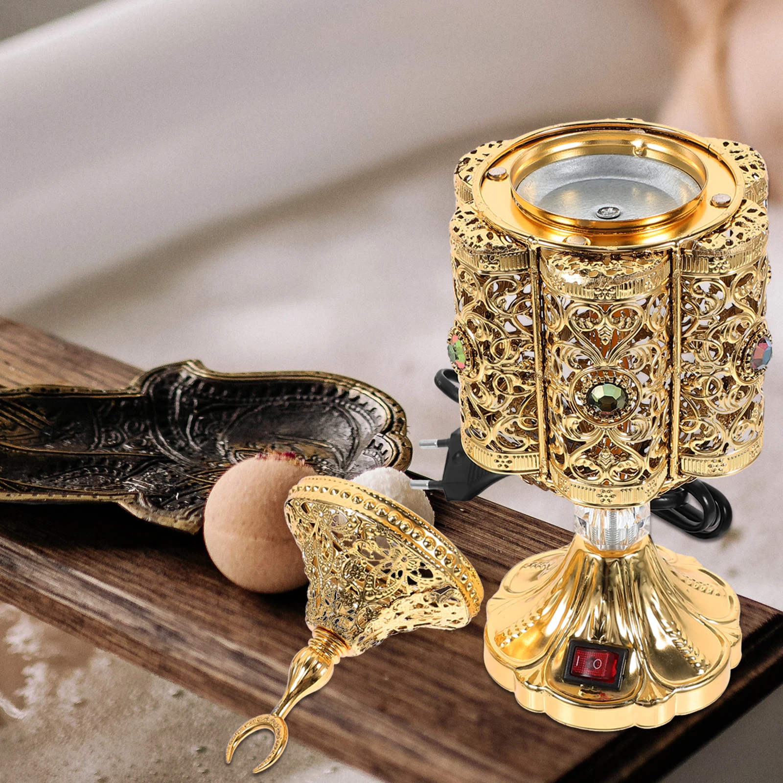 

Plug-in Incense Burner Charcoal Odor Absorber Aromatherapy Aromatherapies Stove Censer Electric Bakhoor Resin Desktop