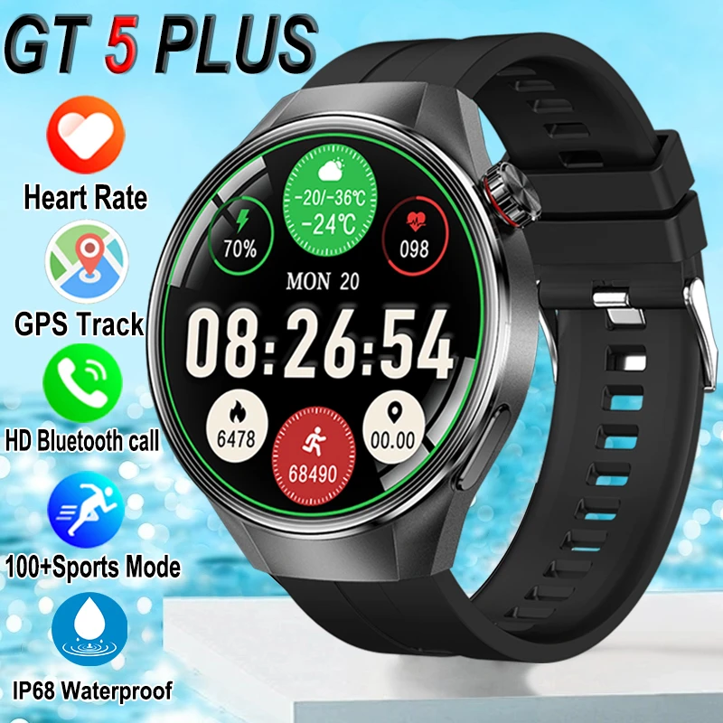 

Новый G5 PLUS Мужские умные часы GPS AMOLED HD экран компас для сердечного ритма водонепроницаемый Bluetooth Звонок Спортивные умные часы Android iOS