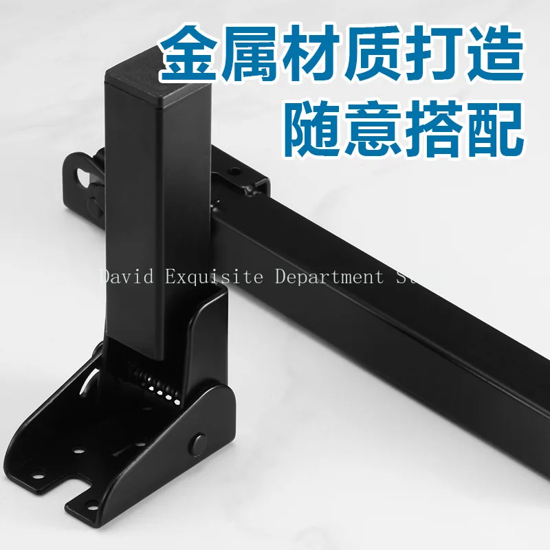 2PCS Universal Adjustable Height Folding Metal Table Legs for Computer Desk Camping Bed Tray Heavy Duty Portable Collapsible