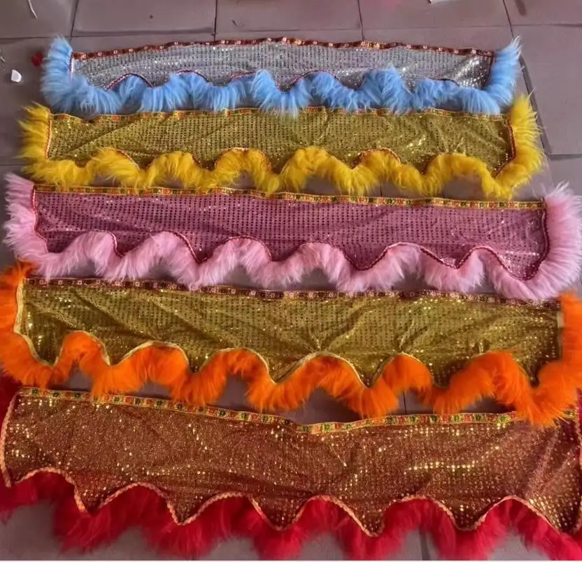 customized Scarves for Southern Lion Danc add chinese word Decorations  Xmas Door New Year Festival Carnival