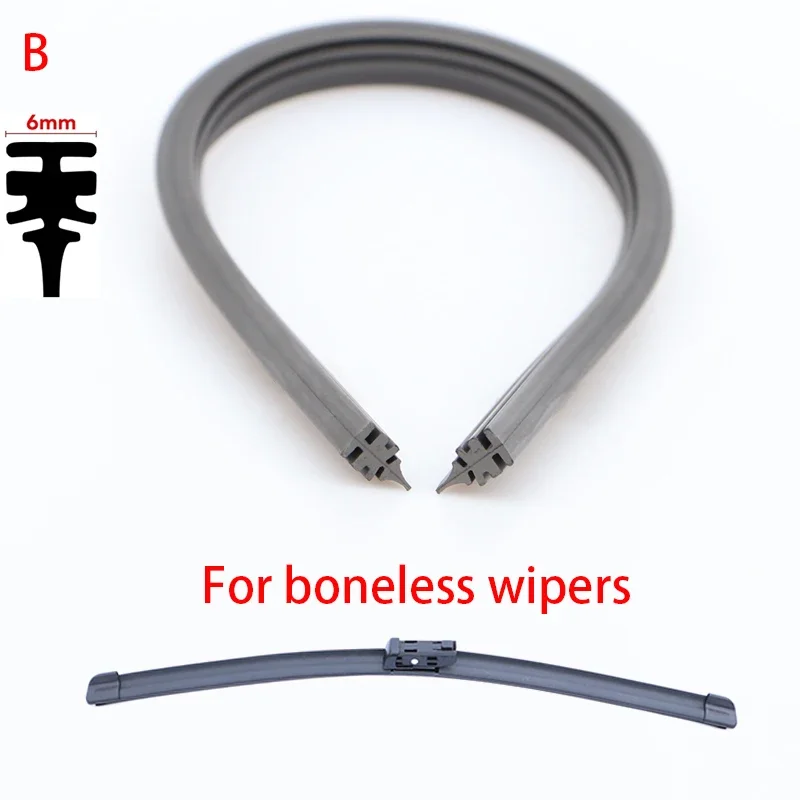 ยางใบปัดน้ำฝนรถยนต์ทุกประเภท แบบนุ่ม ขนาด 35 ถึง 80 ซม. สำหรับ BMW เมอร์เซเดส เบนซ์ อะไหล่เปลี่ยนใบปัดน้ำฝนกระจกหน้ารถ