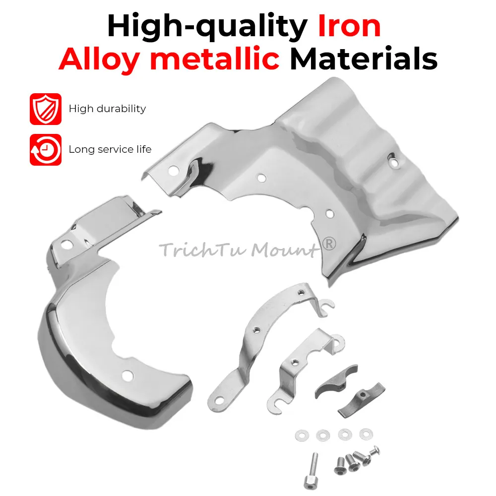 For Harley Heritage Softail Classic FLSTC 2007-2017 Models Motorcycle Part Engine Transmission Interface Trim Cover Iron Chrome