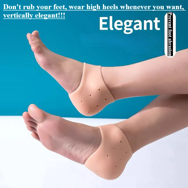 Heel Anti Crack Foot Cover Men's and Women's Silicone Heel Protection Socks Anti Dry Crack Heel Pain Protection Cover