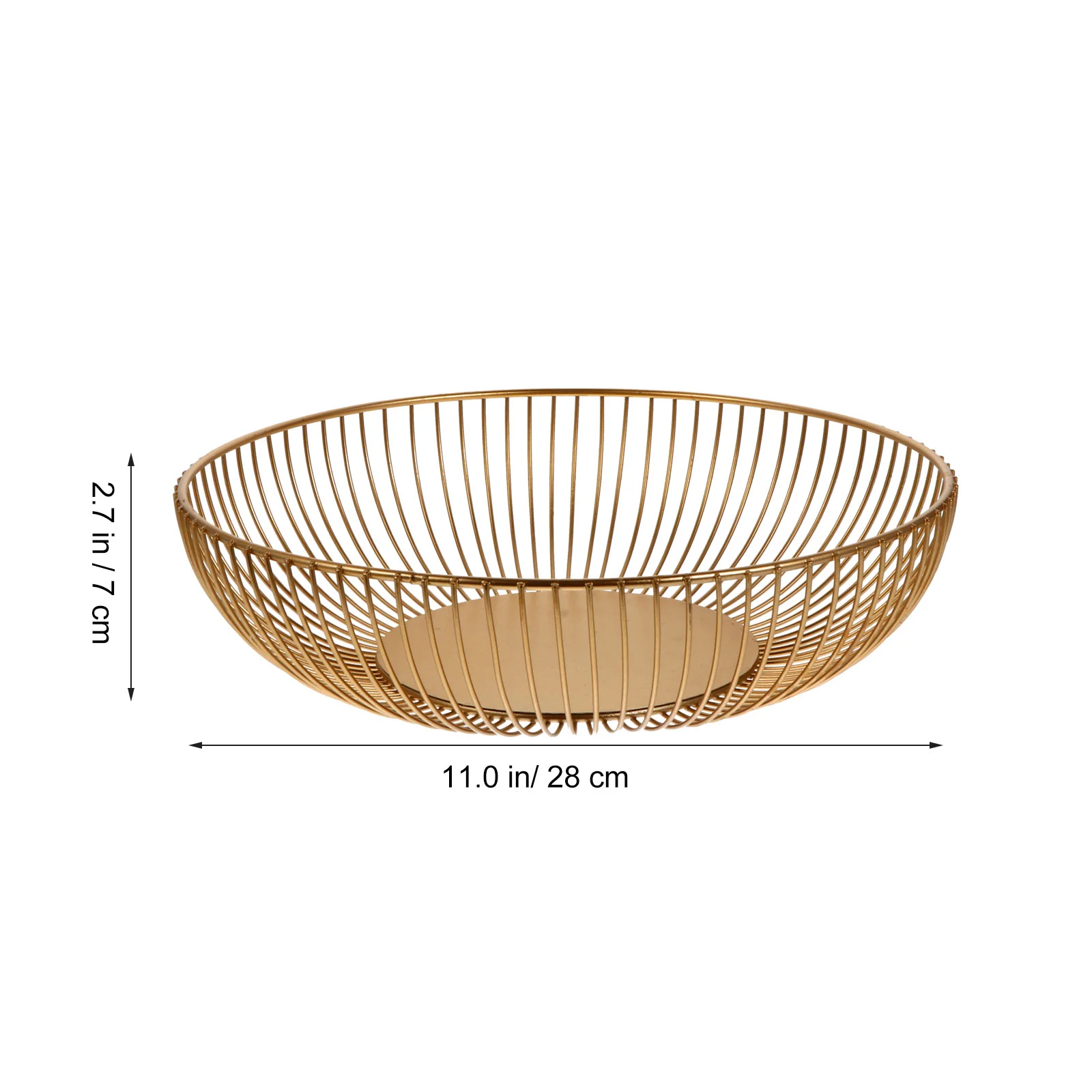 Wrought Iron Round Fruit Bowl Kitchen Seedling Counter Candy Holder Nursery Coffee Ventilation Dessert Basin for Home Decor