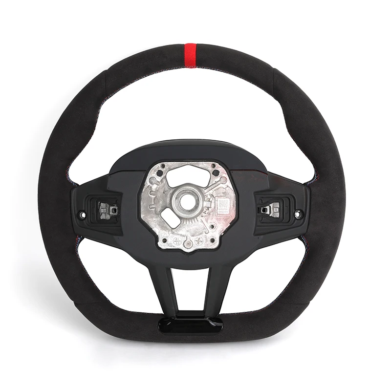 Without Button Full Leather LCI Steering Wheel for bmw  G01 X5 G05 G20 G22 G30 M2 G87 M3 G80 M4 G82 G42 M5 F90 F80 F82 M240i view 3