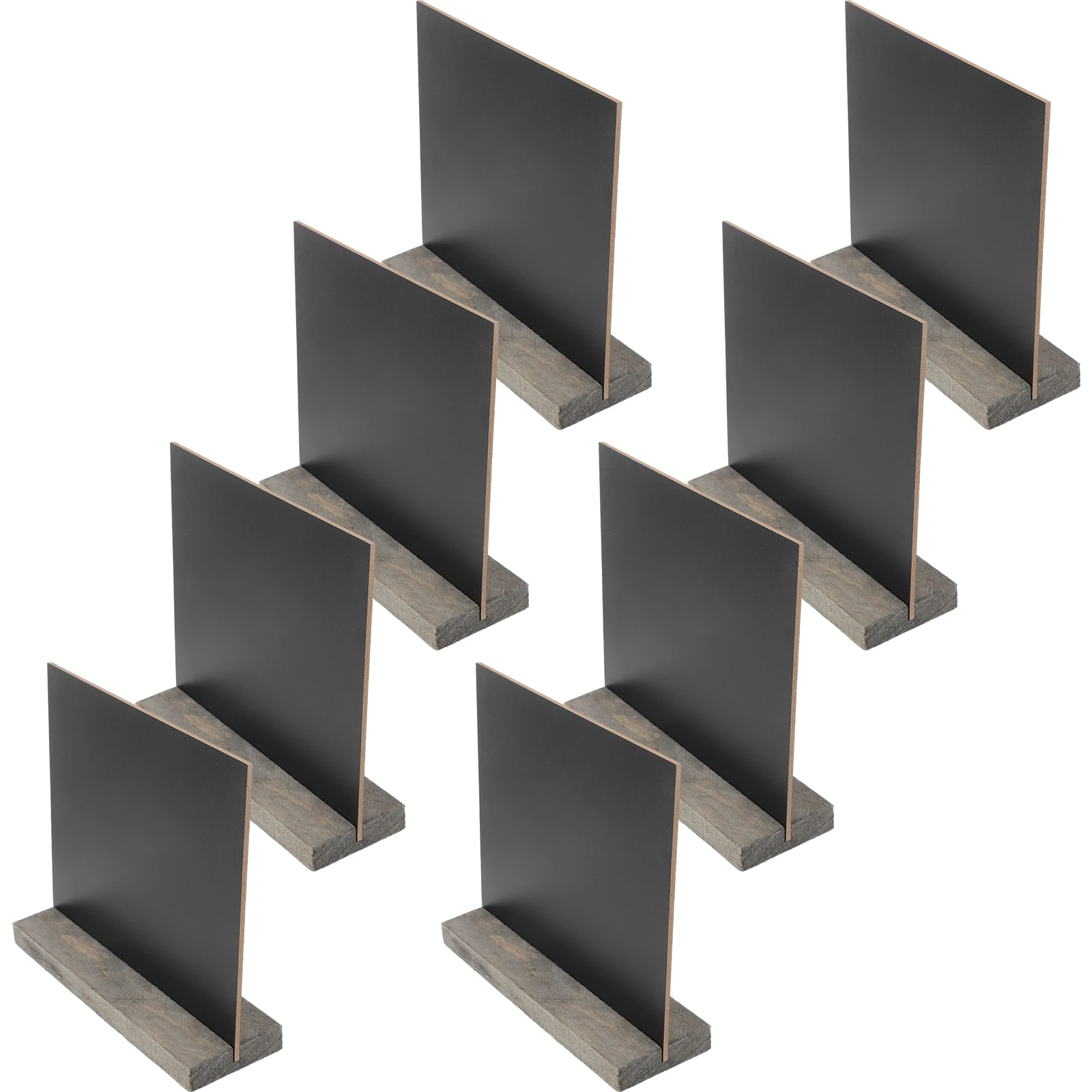 8Pcs Mini Chalkboard Signs Wooden Framed Small Blackboard Stand Angle Design for Drink Specials Kids Crafts Food Labeling Use