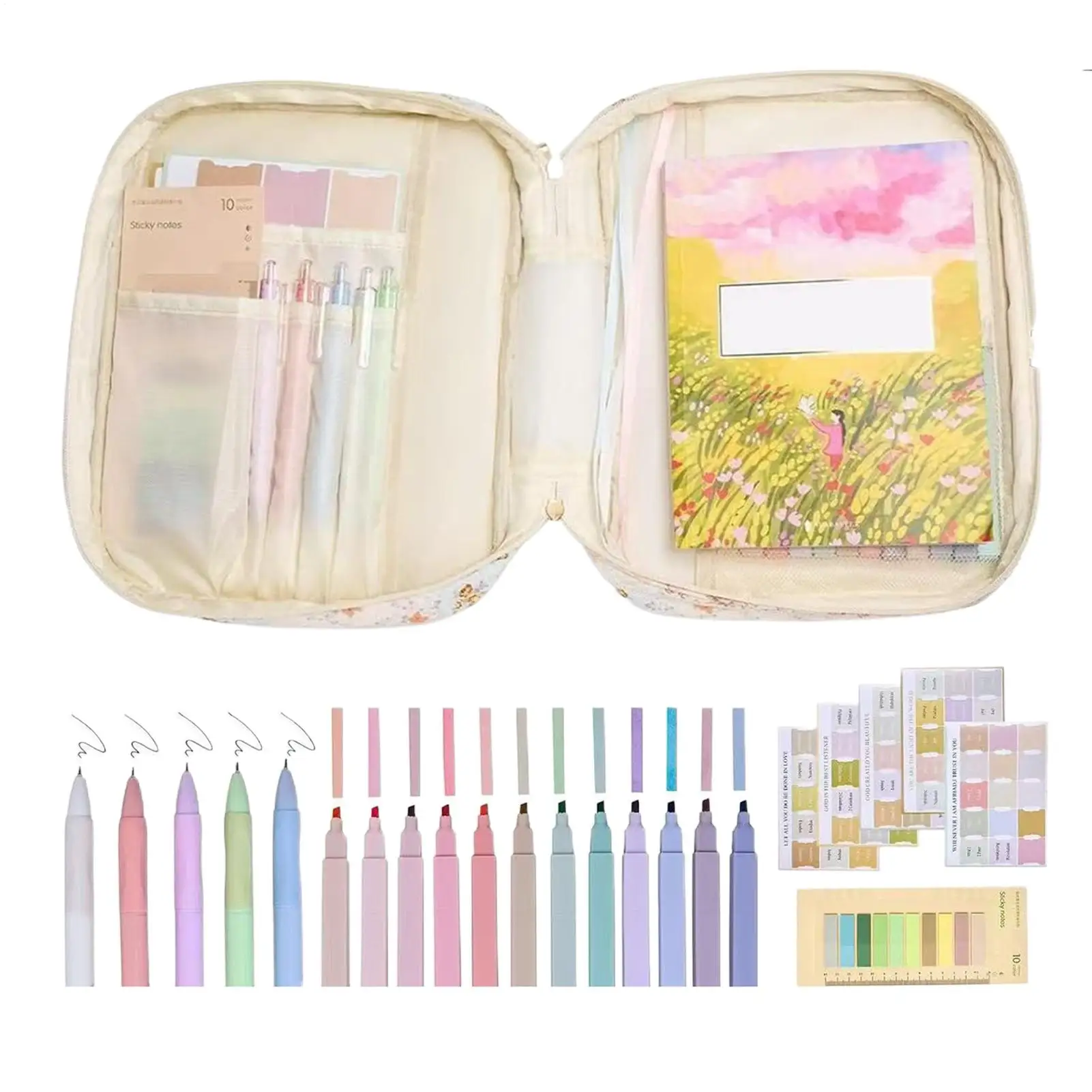 

Набор для изучения Библии: христианский религиозный обучающий набор, включающий 12 цветных маркеров, 5 ручек, 75 закладок, 200 этикеток, Библия