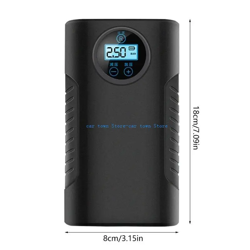 RXJE Air Compressor Tire Inflator,Car Tire with Digital Pressure Gauges, 150PSI for Car, Bicycles and Other Inflatables