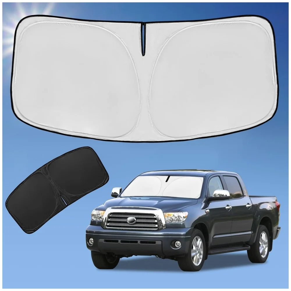 Custom Fit Windshield Sunshade For Toyota Tundra 2007-2021 Limited SR5 Platinum TRD Pro Pickup UV Block Front Window Sun Visor