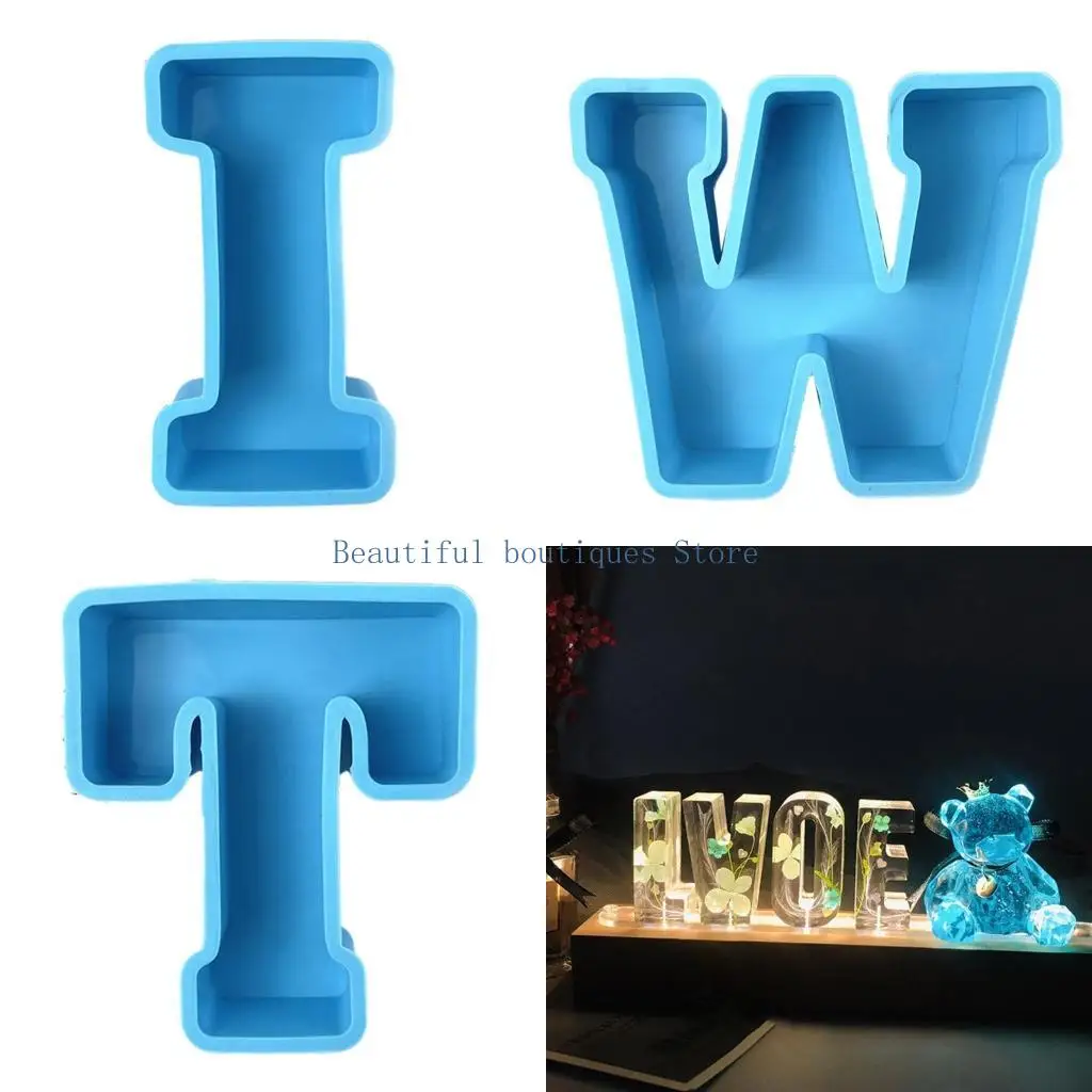 

U4LF Silicone Molds Large Letter Molds Epoxy Resin Molds for DIY Craft