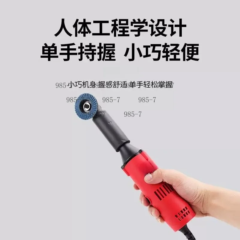 Speed-adjustable Electric Grinder with 90-Degree Elbow, multi-use for mold polishing, tile grouting and surface cleaning