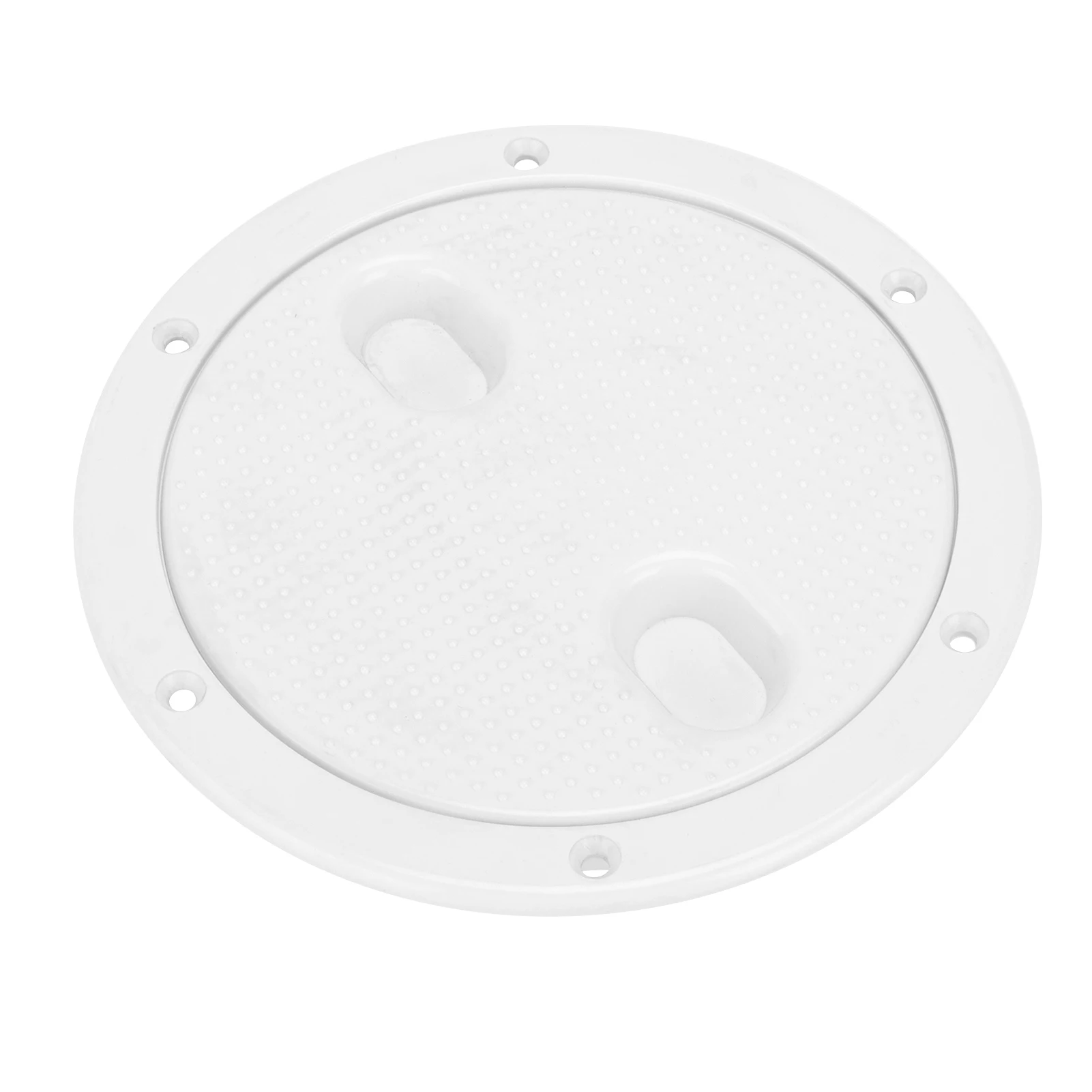 6in Deck Plate Inspection Hatch Cover Round White Non‑Slip Anti‑Aging Anti‑Corrosion UV Resistant Deck Hatch Deck Plate