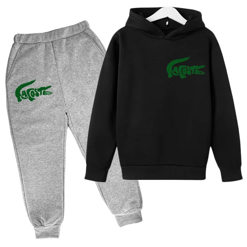2026Children's Sportswearset -Brand Children's Hooded Top Pants 2-piece Set Suitable Boys Girls Aged3to13 Comfortable Snug Fit