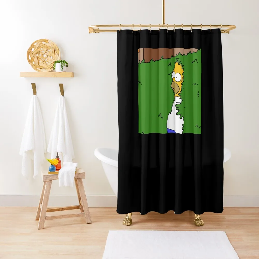 

Mr Plów Homer in Bush Meme Shower Curtain Bathtub Bathroom Accessory Cover Curtain