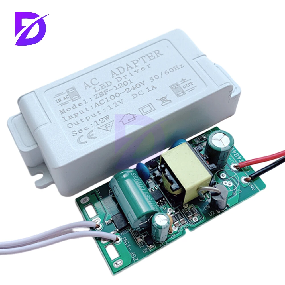 

LED Driver Module 100-240V to 12V Transformer Low Voltage Power Supply AC to DC Adapter for LED Strip Lights Cabinet Lights
