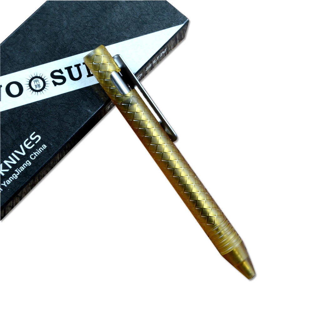 TWOSUN Tactical Pen Gold PEI Handle Writing Outdoor Defense Tool EDC Tool PEN37