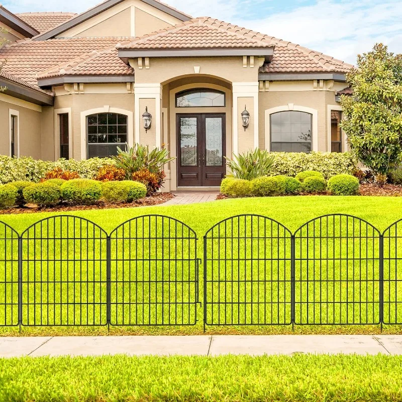 Decorative Garden Fence Rustproof Metal No Dig Fence Animal Barrier for Dog, Flower Edging for Yard & Patio Outdoor Landscape,