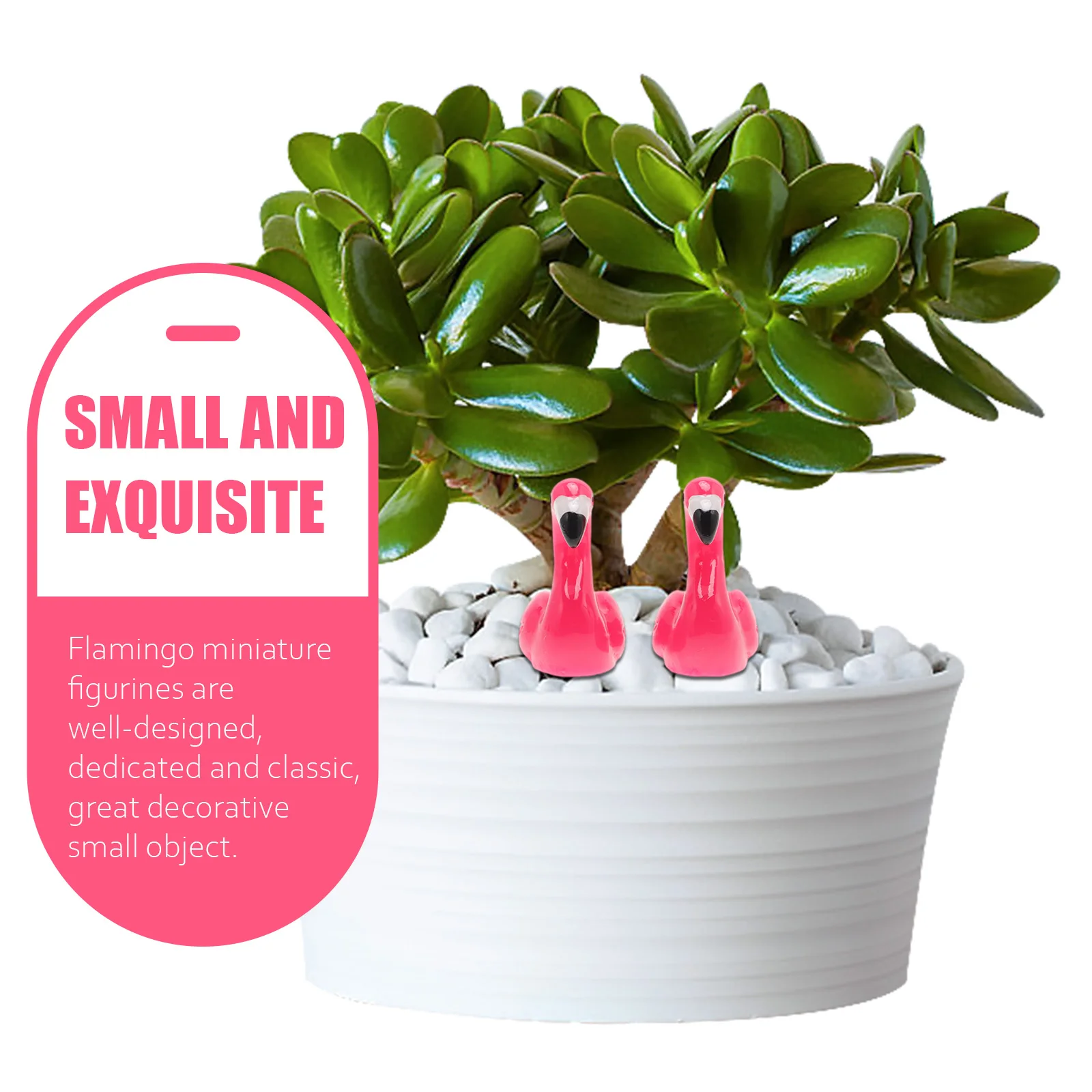 

10pcs Flamingo Decoration Mini Figurines Plastic Resin Pink BlueRed Purple White Colors for Garden Crafts DIY Party Favor Small